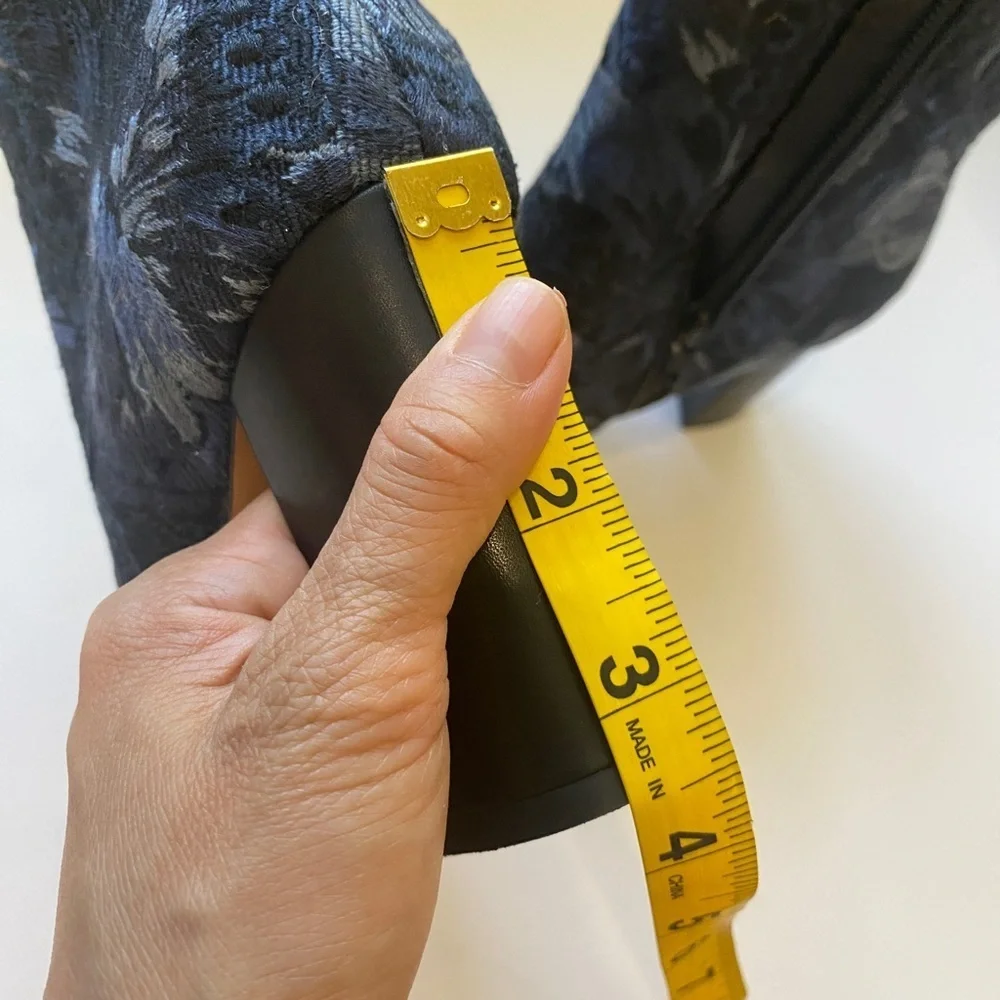 Valentino blue floral tapestry ankle boots - Picture 10 of 12